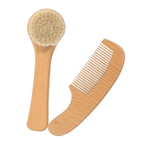 PartyKindom Newborn Baby Care Set Infant Bath Brush Hair Washing Shield Grooming Kit Newborn