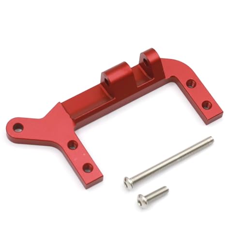 Suspension 4 bras et support servo sur essieu métallique rouge TRX4