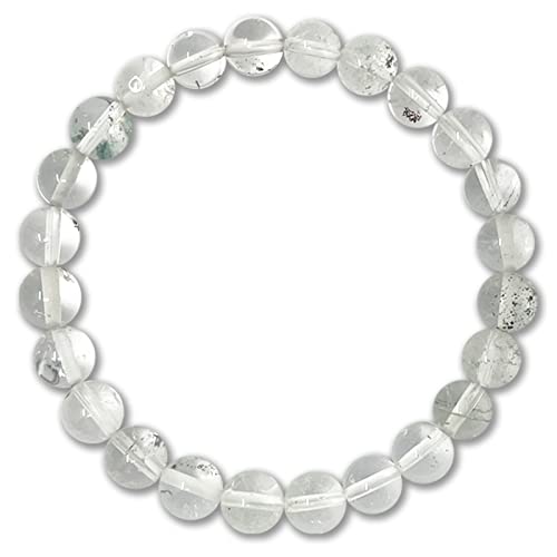 cotigo Pulsera de Cuarzo Blanco Natural – Hilo Elastico con Cuentas de 8 mm, Distintas Piedras...