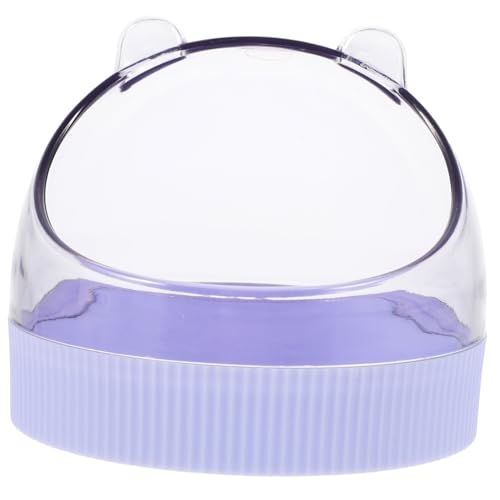 TOBBOMEY Cuenco para Hámster y Chinchilla Acrílico Seguro, Tazón Compacto De Comida y Agua para Jaula, Color Morado, Accesorio para Pequeños Roedores y Mascotas Domésticas