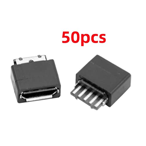 CY 50pcs Type B Micro USB Female 5 Pin Jack Port Socket Connector Solder Type Repair Parts by CHENYANG, Micro USB 50PCS - Image 2