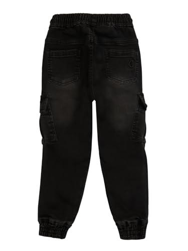 Image of Gini & Jony Boys Black Solid Denim Jeans