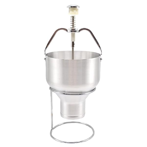 1 Pack Pancake Batter Dispenser with Stand, 88 Ounce Heavy Gauge 10GA Aluminum Body, Precise Portion Control Dial Setting for Pancakes Cupcakes Crepes Donuts Biscuits Muffins by FUJIDENSO - Used condition - US$72.19
