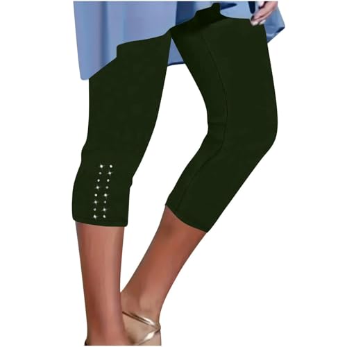 Mujer Pantalones Casuales de Lino de Algodón Elástico de Cintura Alta Pantalon Rectos Mujer Verano con Cordón Pantalón Cómodos Ligero de Playa acon Bolsillos
