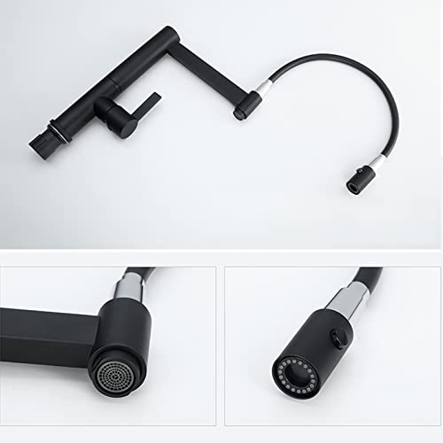 Robinet de cuisine noir extensible pour simplifier vos recettes