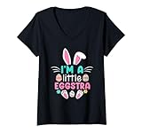 Photo Gallery donna i m a little eggstra divertente giorno di pasqua bambini maglietta con collo a v Photo Gallery donna i m a little eggstra divertente giorno di pasqua bambini maglietta con collo a v