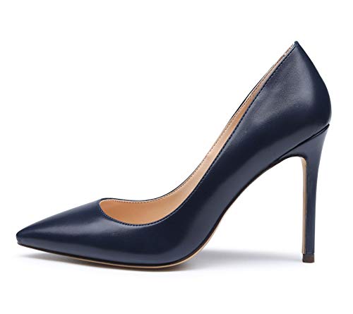 Image of Castamere Womens High Heels Pointed-Toe Slip-on Stilettos Pumps 4Inch Heel Shoes