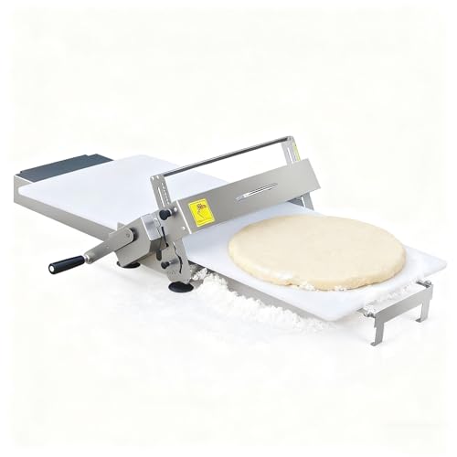 Commercial Croissant Dough Laminator & Roller Sheeter, Adjustable Thickness Tabletop Machine for Pastry, Fondant, Pizza - Perfect for Bakeries & Home Use