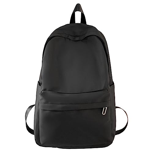 Sac à dos en cuir pour femme finitions noir au design de voyage épuré