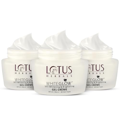 Lotus Herbals Gel Cream with SPF25 and PA+++ | Face Cream for Women & Men | Gives Glowing & Radiant Skin In 7 Days | Reduces Dark Spots & Pigmentation | Suitable For Oily, Combination, Sensitive & Dry Skin | 40g (Pack of 3)