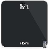 iHome Digital Scale Step-On Bathroom Scale - iHome High Precision Body Weight Scale - 400 lbs, Batte