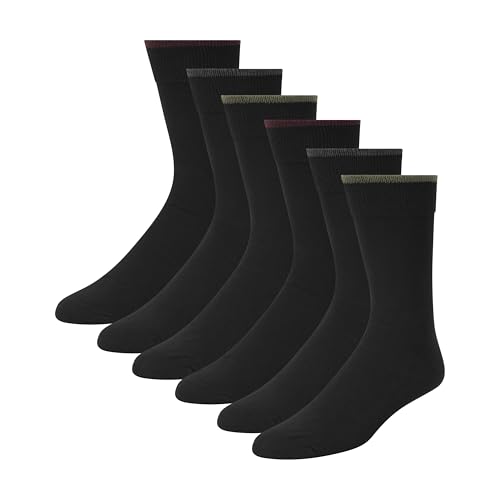 Image of Ted Baker Men's 6 Pack Solid Crew Dress Socks, One Size