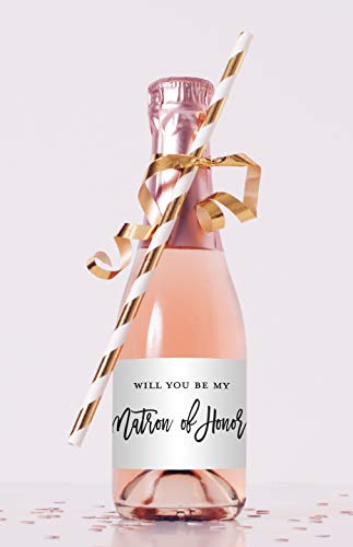 Invitationhouse Will You Be My Bridesmaid Proposal Mini Champagne Bottle Labels thumb #2