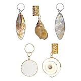 SOIMISS Anillos para Rastas y Colgantes para Trenzas, 5 Piezas Mixtas de Aluminio Conchas Marinas y Perlas, Accesorio Decorativo Cabello, Tocado para Fiestas y Uso Diario Estilo Aleatorio