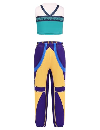 Girls Demon Pop Singer Hunters Costume Star Stage Outfit, 2-Piece Idol Costume with 3D Graphic Top and Pants, Kids Halloween Costume Singers Leader Cosplay BQ075XL - 7