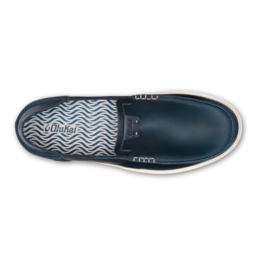 Image of OluKai Kakaha Men's Leather Slip-On Shoes, Premium Leather, Formal & Casual Versatility, Everyday Comfort & Fit