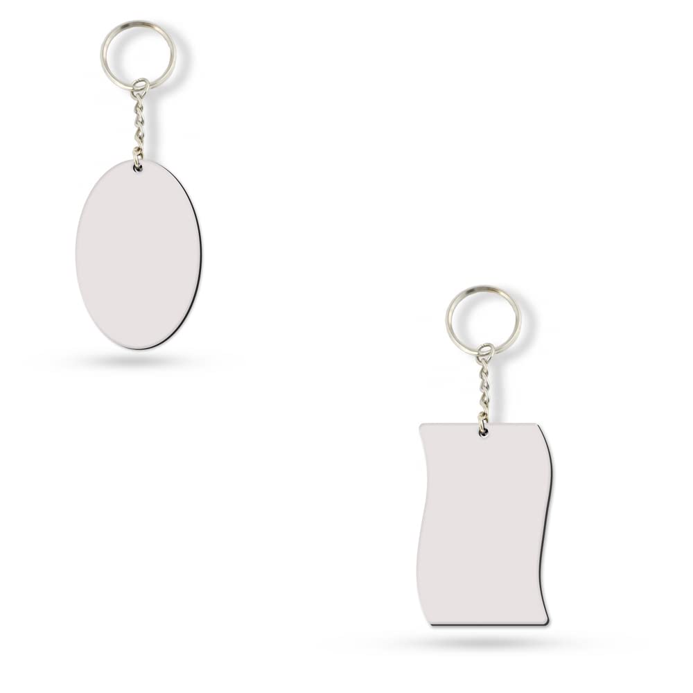 OMG Personalize Customized Oval & Curved Rectangle Shape Key Chain/ Ring Combo ( Pack of 2)-image-14