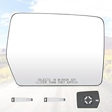 Youxmoto Passenger Right Side Heated Mirrors Glass Replacement, Fit for Ford F150 2011 2012 2013 2014 Side View Mirror Glass with Rear Holder, Fits for 4L3Z-17K707-DA