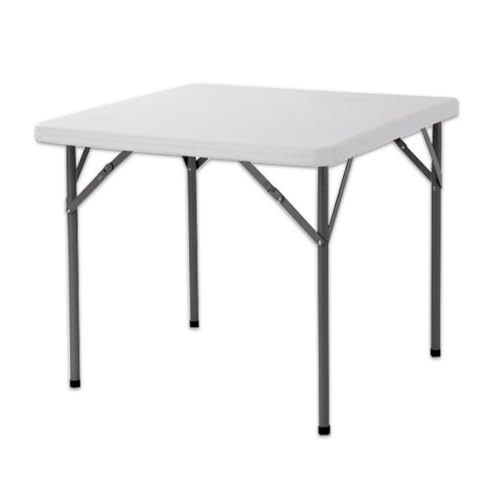 LOLAhome Mesa Plegable, de Acero Anticorrosión y HDPE (De 87x87x74 cm) | Resistente, fácil Transporte, fácil Montaje | Ideal Acampadas, Picnic, Catering, Jardín, Terraza