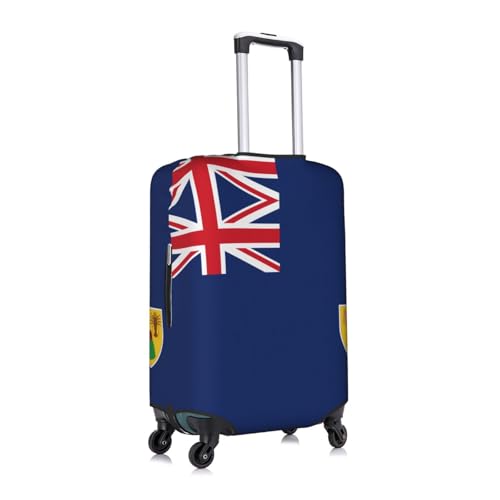 Flag of the Turks and Caicos Islands Printed luggage cover, double stitching all around, high elastic material, suitable for travel and business trip2
