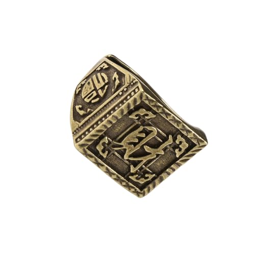 Handcrafted Brass Unisex Ring Retro Distressed Finish Unique Fashion Accessory