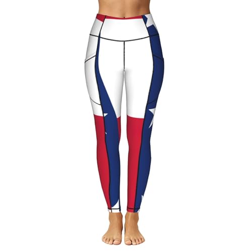 Leggings con estampado de Texas TTYDOKLA con bolsillos para mujer 2
