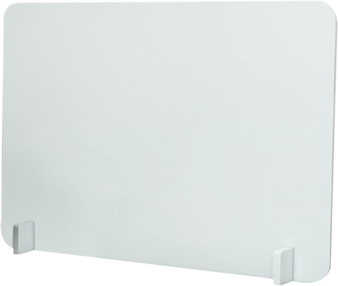 STOBOK Anti-Droplet Desktop Partition Board 15.74X15.74 Inch Spray Proof Guard for Office School Restaurant Table with Rounded Edges and Wear-Resistant Material
