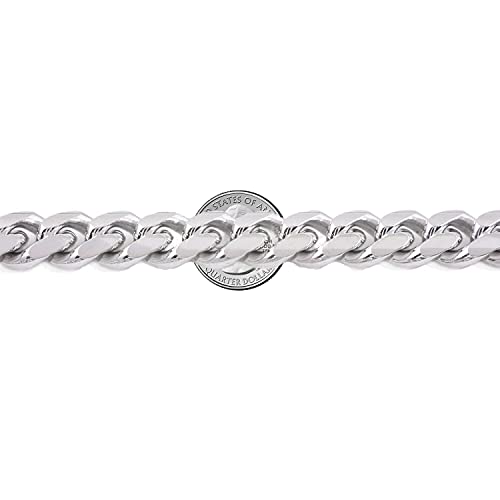 Savlano 925 Sterling Silver 13.0MM Italian Miami Cuban Link Chain Necklace for Men - Made in Italy Comes With a Gift Box (24) - Thumbnail 3