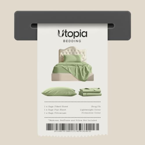 Twin XL Sheets Set, 3 Pieces 16" Deep Pocket Hotel Luxury Bed Sheets, Sage by Utopia Bedding - Used condition - Image 6