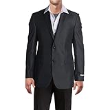 Perry Ellis Men's Charcoal Sharkskin Suit Separate Jacket