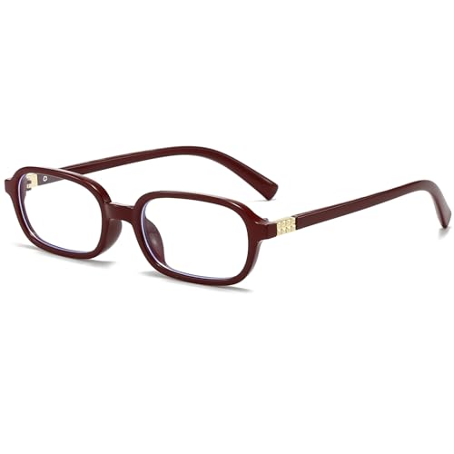 Image of Breaksun Retro Rectangle Glasses for Women Men Small Square Blue Light Blocking Glasses Vintage Eyeglasses