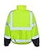 Utility Pro UHV563 High-Vis Bomber Jacket with Removable Fleece Liner and Waterproof Dupont Teflon, Lime, X-Large