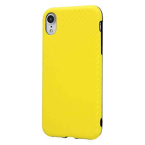 レイ・アウト iPhone XR ケース TPU 耐衝撃Light Carbon/カーボンイエロー RF-P18CP3/CY