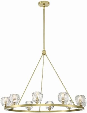 Crystorama Aragon 10 Light Soft Brass Chandelier