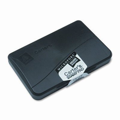 Micropore Stamp Pad, 4.25w x 2.75d, Black [Set of 3]