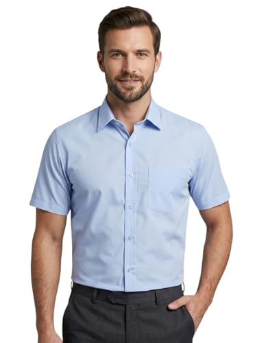 Image of Appel Touch Men's Cotton Blend Formal Shirt Half Sleeves
