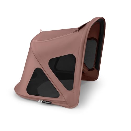 Bugaboo Fox und Fox Cub Sonnendach mit Lüftungsfenstern, ausziehbar für zusätzlichen und optimalen Sonnenschutz, wasserabweisend, kompatibel mit allen Bugaboo Fox und Fox Cub Modellen, Dusty Pink