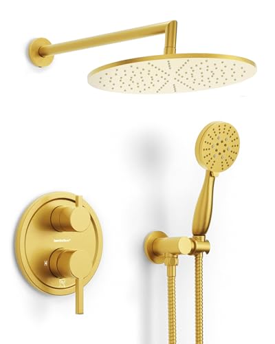HammerHead Metal Rain Shower System with Handheld, Valve and Trim Kit