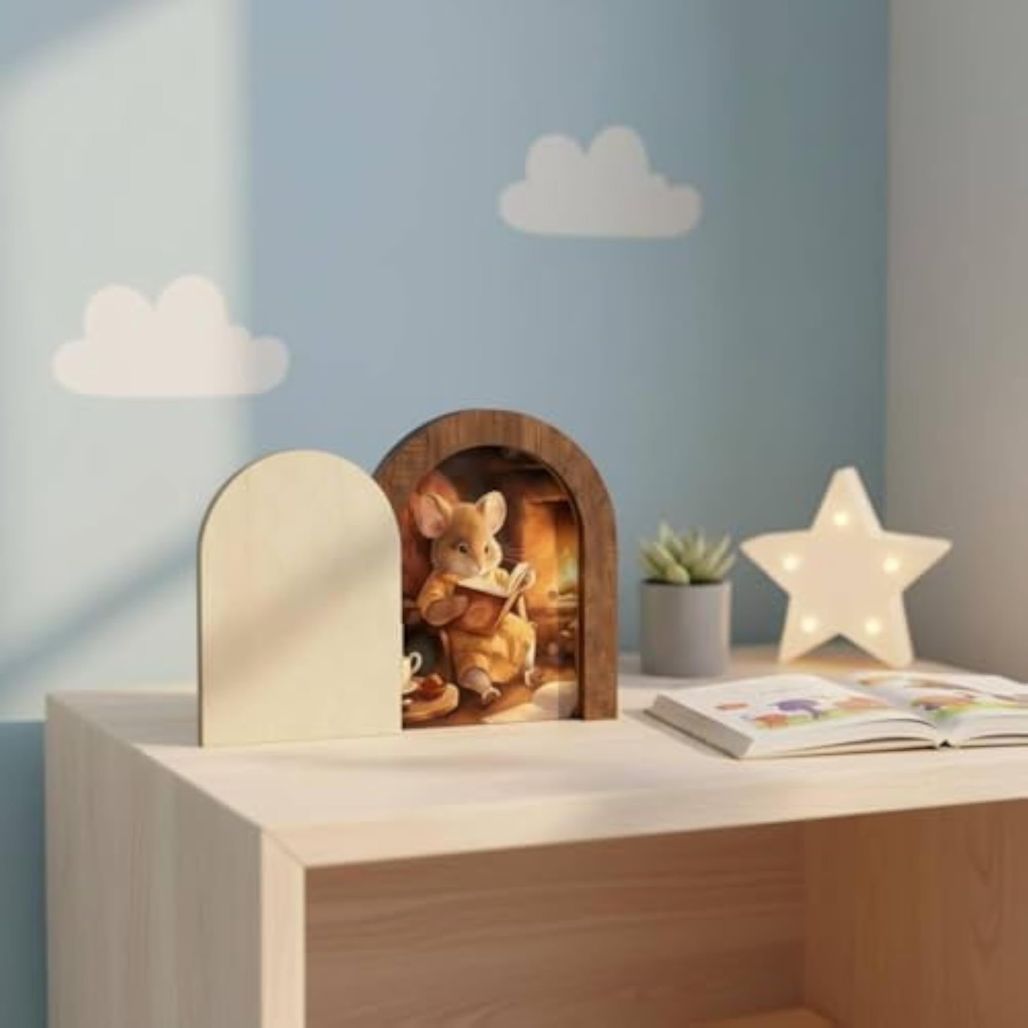 Door Wall Decal 3D Hole Sticker, Creative Gift for Kids