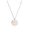 LIEBESKIND BERLIN Damen Halskette mit rundem Anhänger – Silber, Gold, Roségold, Schwarz – verstellbar – Geschenkidee