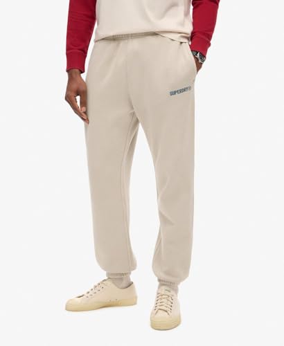 Superdry Para Hombre. M7011144A PantalóN Jogger Con Micrologotipo Estampado Beige (Xl), Casual, Deportivo, AlgodóN, Multideporte - 2