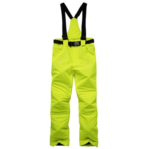 Beokeuioe Pantaloni da sci da uomo, per attività all'aria aperta, per snowboard, invernali, impermeabili, caldi, rimovibili, da sci, da trekking, unisex, verde, XL