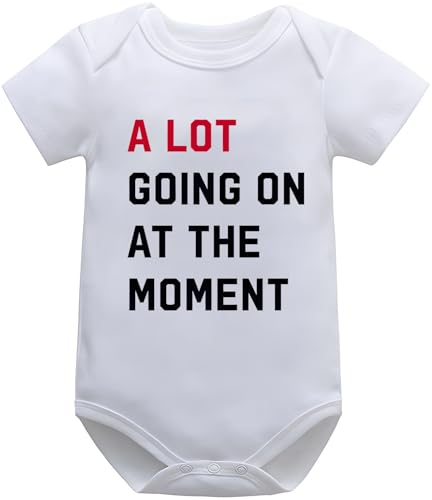 MTYZTSQK Funny Baby Clothes A Lot Going on at The Moment Baby Bodysuit Novelty Newborn Infant Girls Boys Clothes