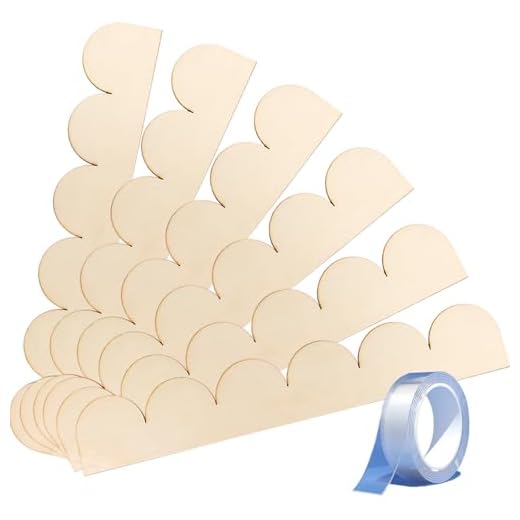 Unfinished Scalloped Decorative Wood Trim Scalloped Edge Decorative Wood Molding Cute DIY Moulding Trim for Home Wall Cabinet Shelf and Window Door(6pack，15.75 x 2.64inch )peel and stick trim molding