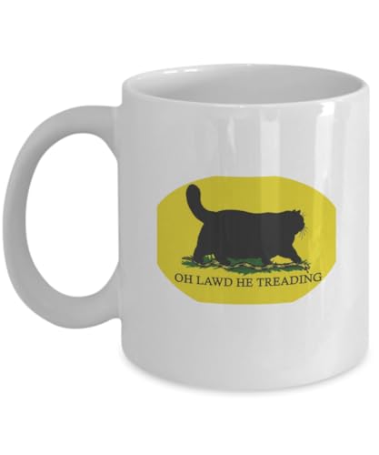 AMISK CREATIVES Democratic Liberal Mug Oh Lawd He Treading Mug Chonky Cats Will Rule The World Gift For Voters
