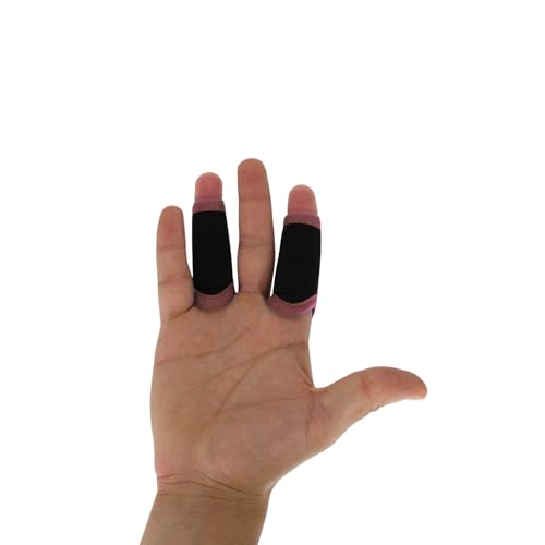 LIONTEK Single Finger Sleeve Pair - Sports Compression Finger Sleeve for BJJ, MMA, Basketball, Weight Lifting, and More (Large)