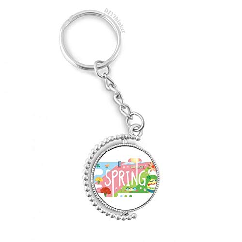 Llavero giratorio DIYthinker de la Temporada de Primavera ideal para tus llaves de casa