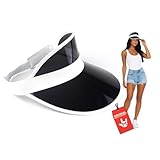 Morph Retro Colorful Plastic Sun Visor Hat, Tourist Bingo Casino Dealer Costume, Tennis Golf Visor for Women