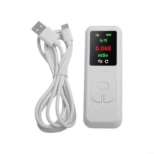 GLFLOW Nuclear Radiation Detector Geiger Counter Personal Dosimeter For X For Gamma For Beta Detection(White)