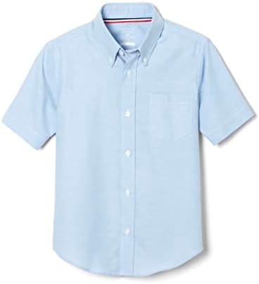 French Toast Boy's Short Sleeve Oxford Shirt (Standard & Husky) Button